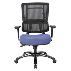 Vertical Black Mesh Back Chair with Shiny Black Base 1